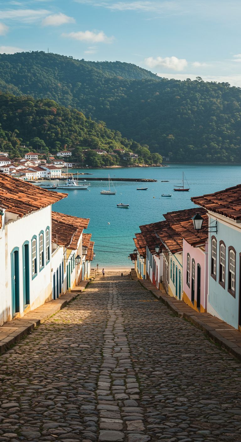 Casas coloniais coloridas no centro histórico de Paraty